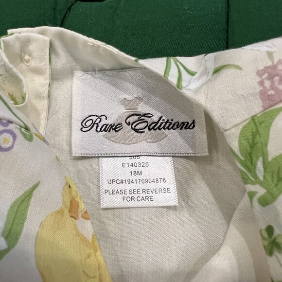 Rare Editions 18M Dress Set Spring Bunny Chicks Floral - Picture 6 of 8